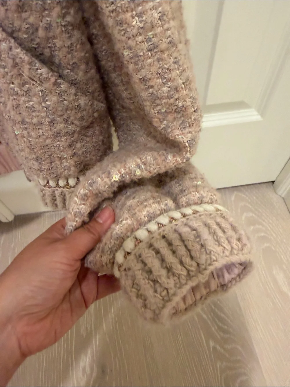 CHANEL tweed bomber